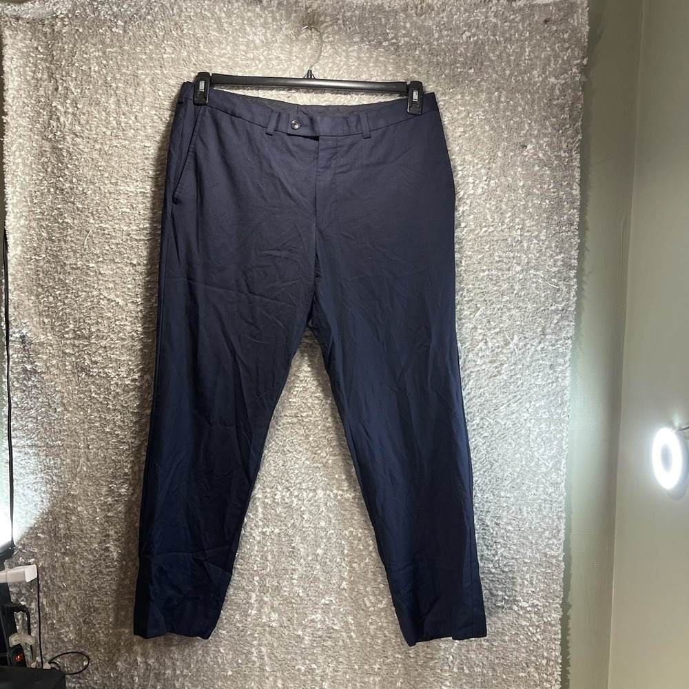 Ted Baker Jefferson Pant Mens 36X29 Navy Wool Dress Pants Preppy Career